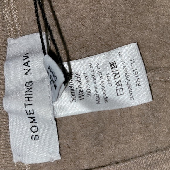 Something Navy Hakama Wool Blend Cigarette Trousers In CM-Camel NWT Size Med - Picture 8 of 16